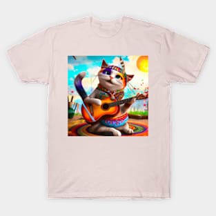 A hippie cat T-Shirt